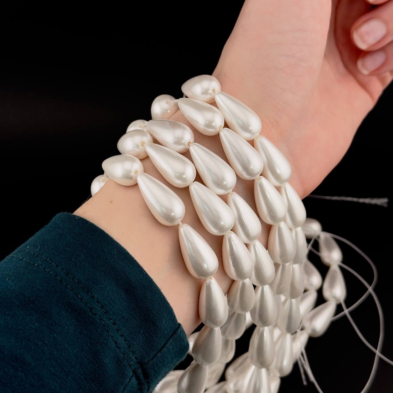 Майорка цвет белый размер 10*18мм